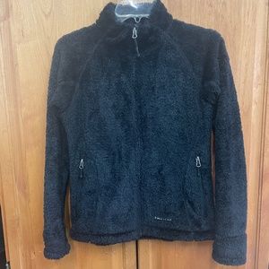 Marmot Polartec Women’s Black Monkey Fleece Jacket Coat Size Small Plush Fuzzy